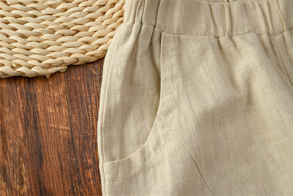 2021 Autumn NEW! Women Retro Causal Lantern Style Linen and Cotton Loose Patchwork Pants