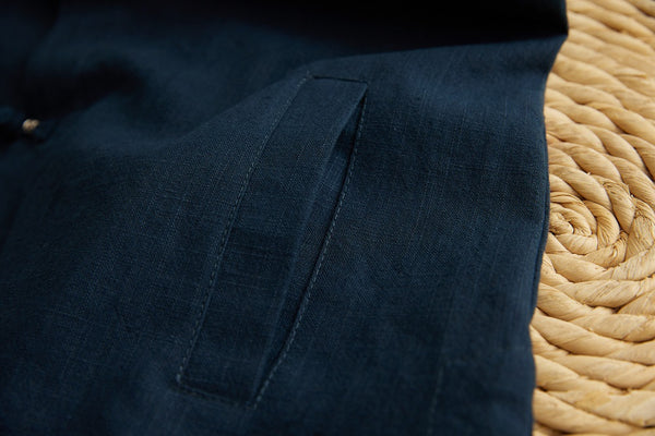 2021 Autumn NEW! Men Retro Chinese Style Pure Color Linen and Cotton Long Sleeve Cardigan Thin Jacket