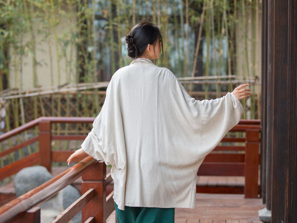 2022 Summer NEW! Women Linen and Cotton Loose Thin Zen Style Long Coat