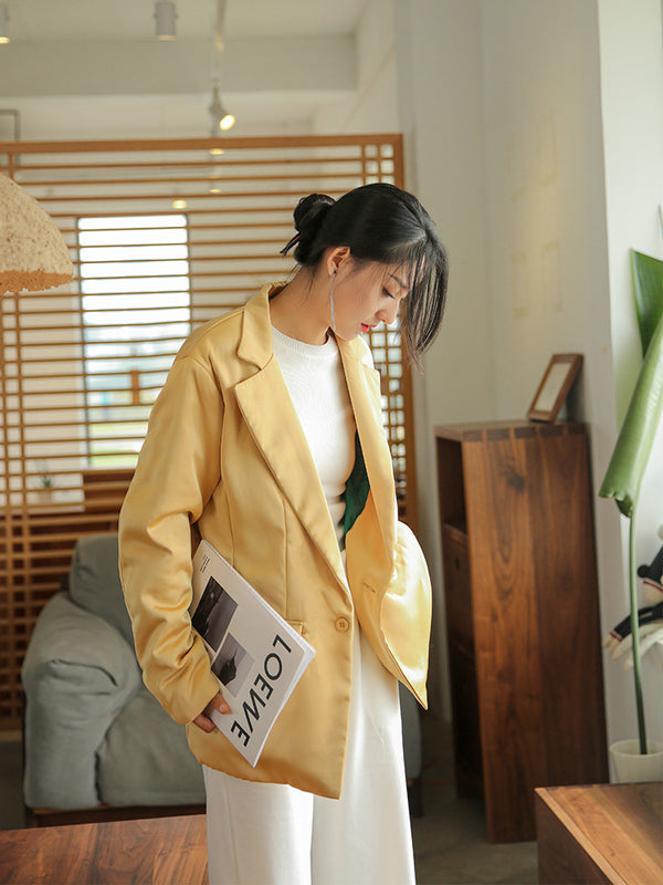 2021 Winter NEW! Women Linen and Cotton Suit Style Long-sleeved Jacket