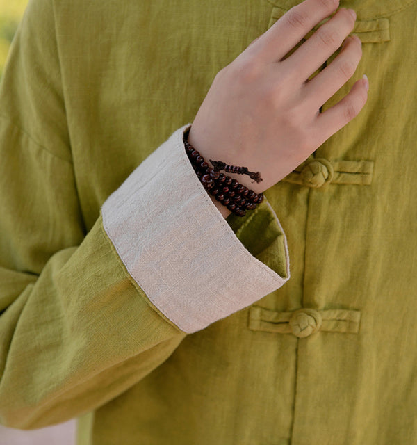 Women Zen Style Linen and Cotton Long Sleeves Thin Jacket
