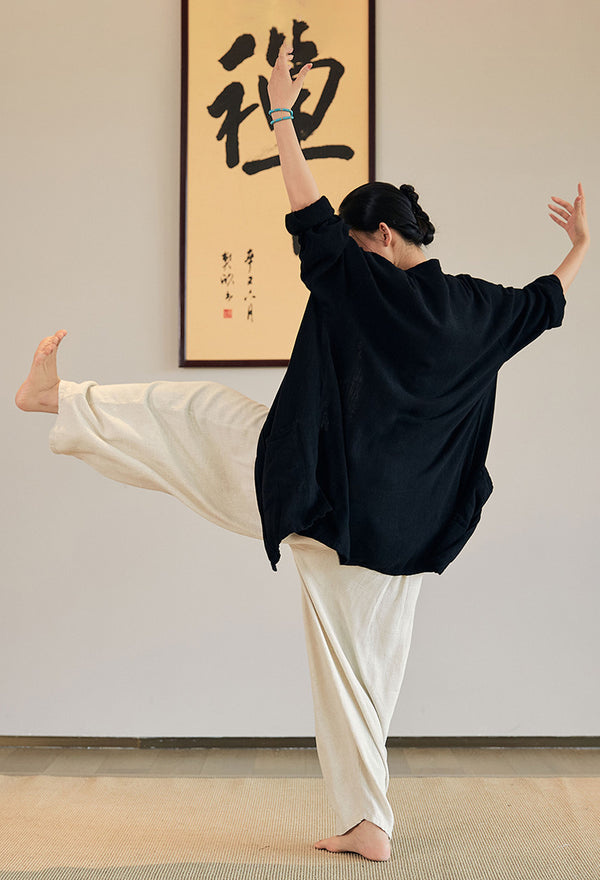 2022 Summer NEW! Women Linen and Cotton Loose Thin Zen Style KungFu Jacket