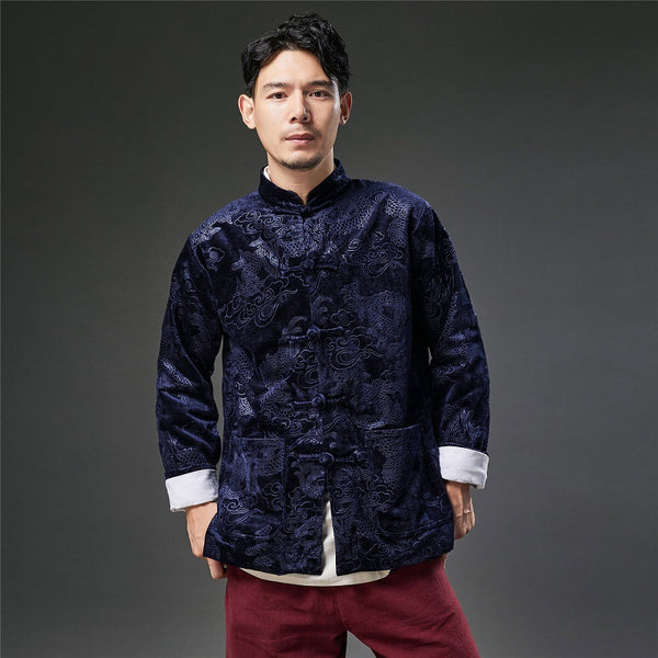 2021 Autumn NEW! Men Retro Chinese Style Linen and Cotton Long Sleeve Thin Jacket