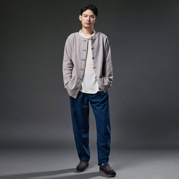 2021 Autumn NEW! Men Retro Style Linen and Cotton Loose Pants