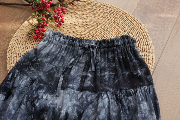 Men Retro Style Linen and Cotton Loose Dyed Color Drawstring Pants