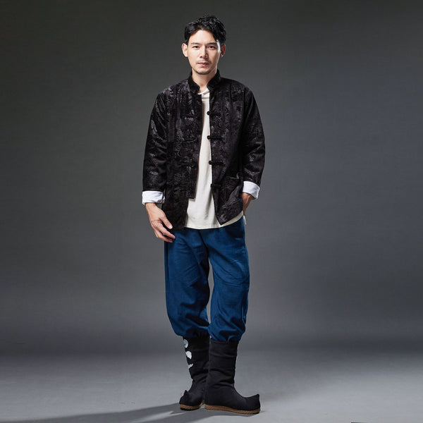 2021 Autumn NEW! Men Retro Style Linen and Cotton Straight Pants