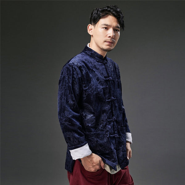 2021 Autumn NEW! Men Retro Chinese Style Linen and Cotton Long Sleeve Thin Jacket