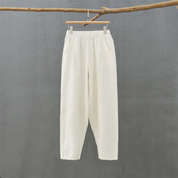2021 Autumn NEW! Women Retro Causal Lantern Style Linen and Cotton Loose Patchwork Pants