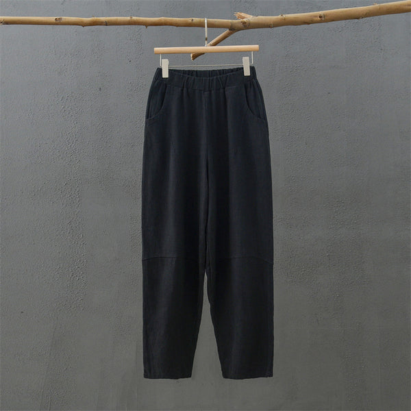 2021 Autumn NEW! Women Retro Causal Lantern Style Linen and Cotton Loose Patchwork Pants