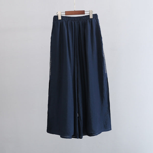 2022 Summer NEW! Women Zen Style Soft Wide Leg Cropped Pants