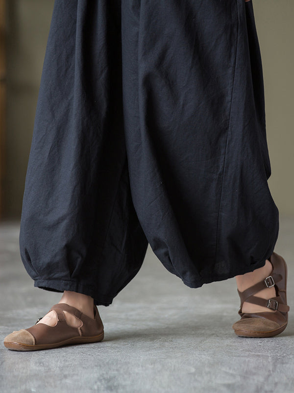2021 Autumn NEW! Women Lantern Style Linen and Cotton Causal Loose Pants