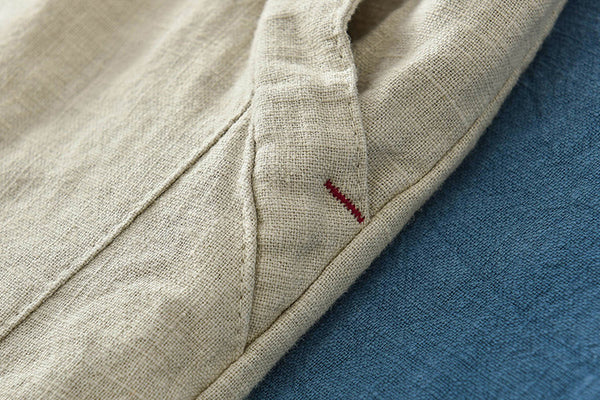 Women Linen and Cotton Causal Loose Cropped Capris