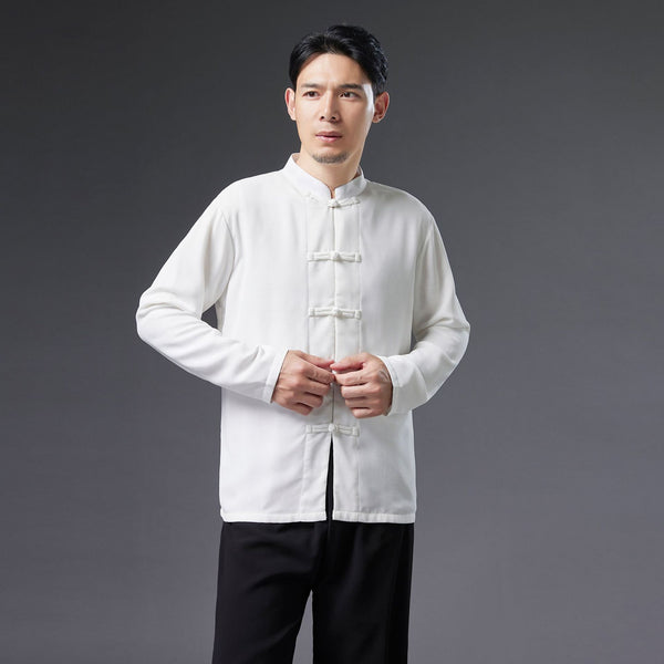 2021 Autumn NEW! Men Asian Style Linen and Cotton Long Sleeve Cardigan Thin Jacket