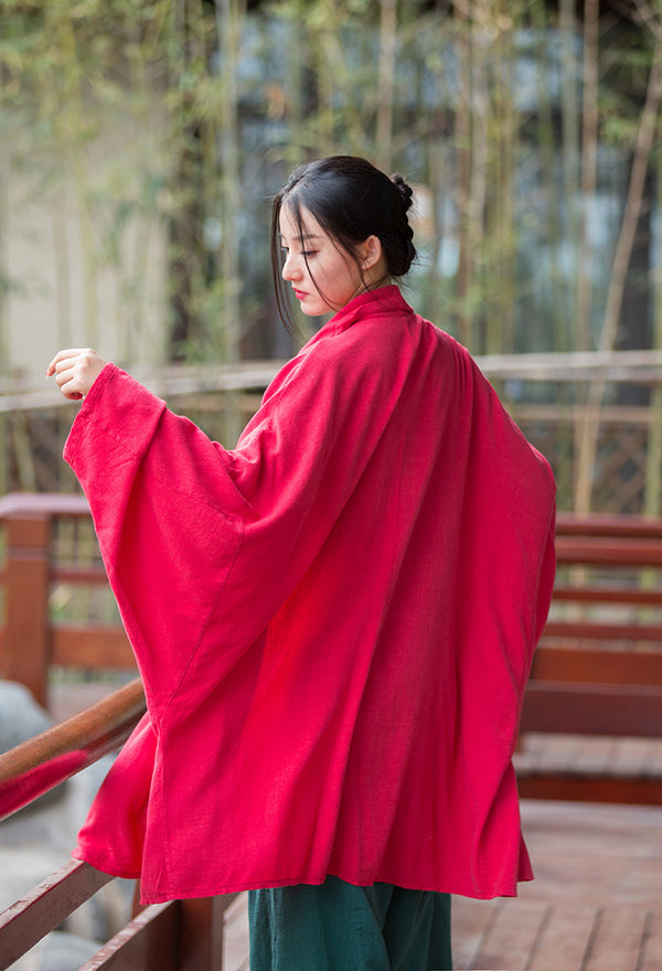 2022 Summer NEW! Women Linen and Cotton Loose Thin Zen Style Long Coat