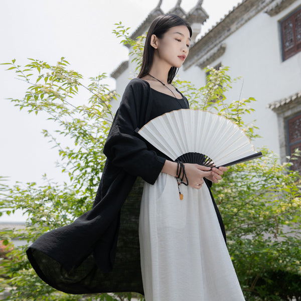 2022 Summer NEW! Women Causal Style Linen and Cotton Long Light Cardigan