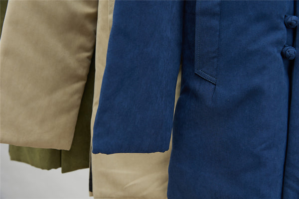 2021 Winter NEW! Men Modern Simple Style Linen and Cotton Quilted Short Coat