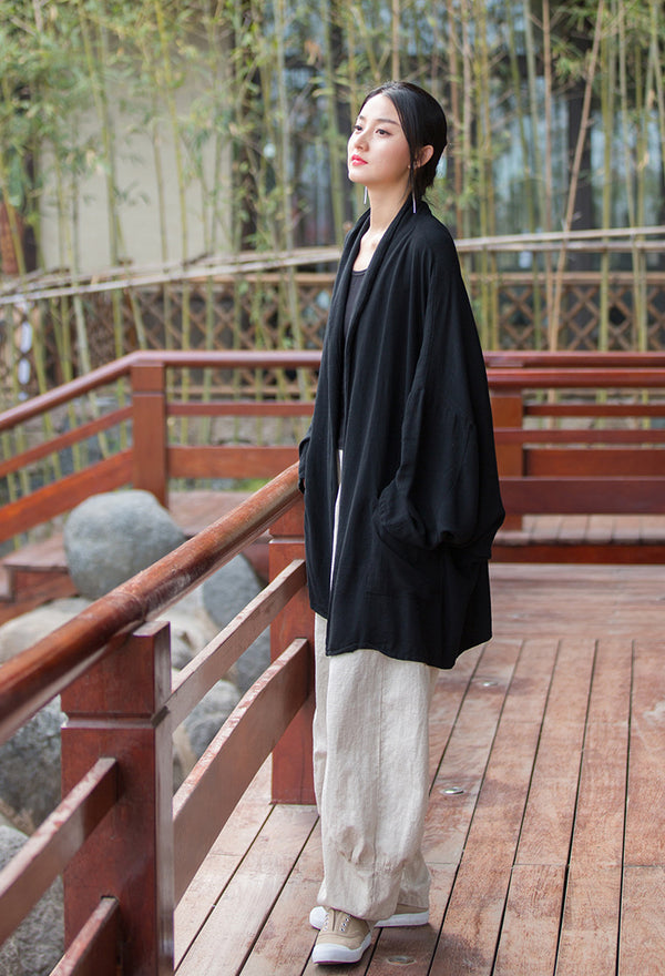 2022 Summer NEW! Women Linen and Cotton Loose Thin Zen Style Long Coat
