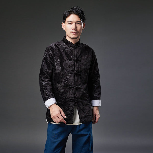 2021 Autumn NEW! Men Retro Chinese Style Linen and Cotton Long Sleeve Thin Jacket