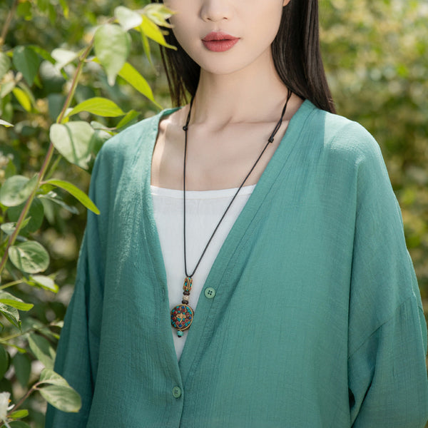 2022 Summer NEW! Women Causal Style Linen and Cotton Long Light Cardigan