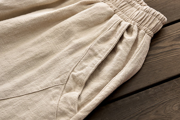 Women Lantern Leisure Linen and cotton Pants