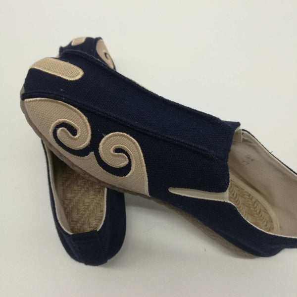Asian Style Pure Color Natural Canvas Shoes