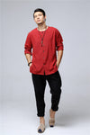 Linen Men Hanfu Tops – Tai Chi Style Hanfu Men's Linen Cardigan Tops