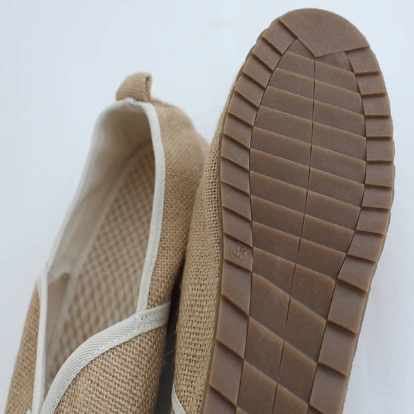 Simple Causal Pure Linen Shoes