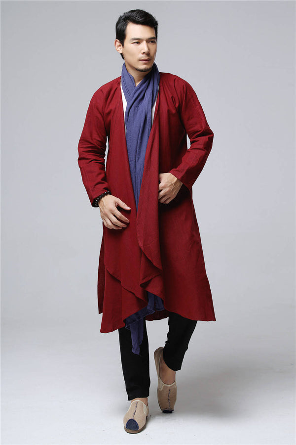 Men Eastern Style Linen and Cotton Shrugs Ponchos