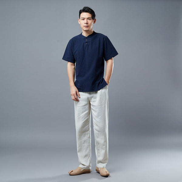 Men Causal Style Linen and Cotton Pants