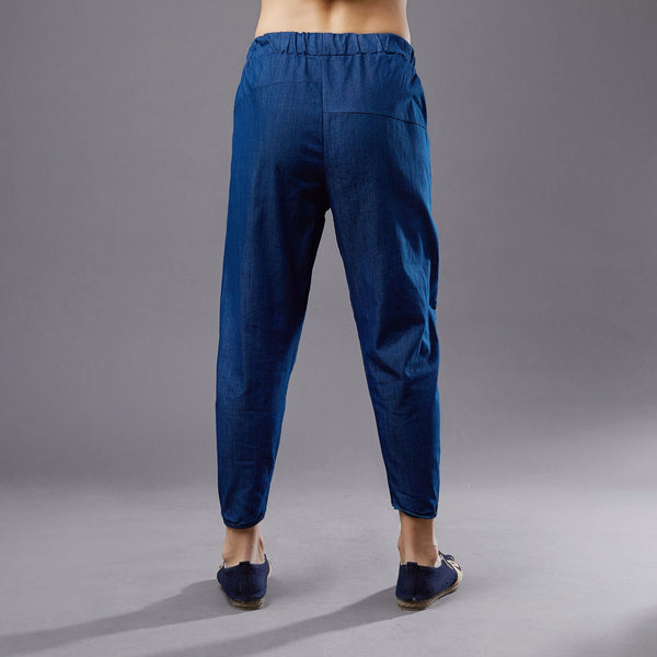 Men New Style Causal Linen and Cotton Capri Small Leg Opening Pants