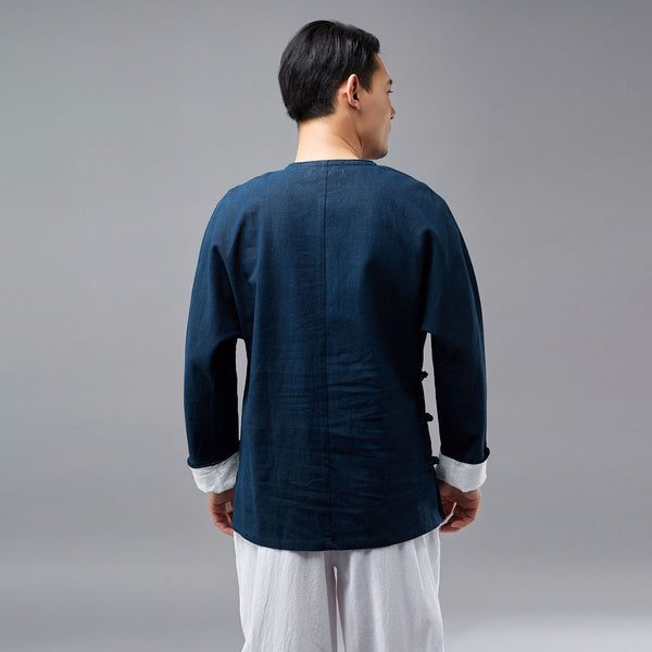 Men Hangfu KungFu Style Linen and Cotton Tops