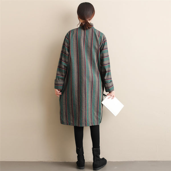 Women Casual linen and Cotton Striped Shrugs