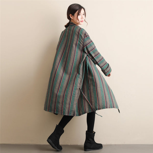 Women Casual linen and Cotton Striped Shrugs