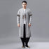 Men Asian Style Double-layered Linen and Cotton Long Coat