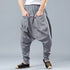 Men Casual Front and Back Pockets New Style Linen Crotch Dancing Pants