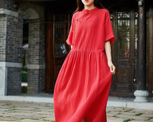 Simple Linen Dress/ Summer Linen Dress/ Maternity dress/ Casual dress/ Tent Dress