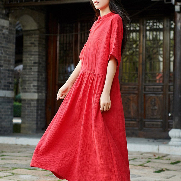 Simple Linen Dress/ Summer Linen Dress/ Maternity dress/ Casual dress/ Tent Dress