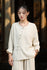 Zen Ramie Long Sleeve Top – Mandarin Collar Shirt with Pankou Buttons & Asymmetrical Hem