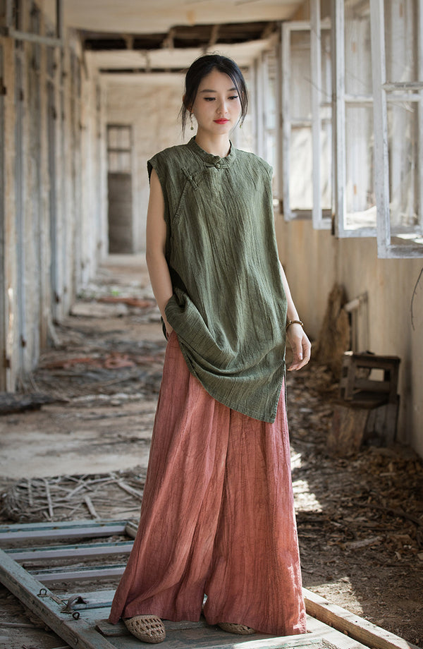 Lightweight, highly breathable, and naturally textured Chinese Style Shirt