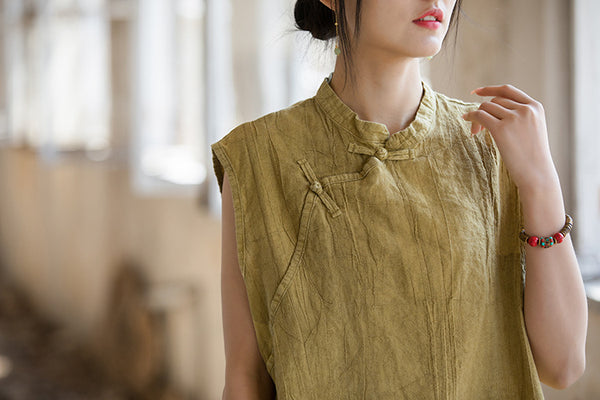 Lightweight, highly breathable, and naturally textured Chinese Style Shirt