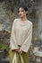 Textured Linen-Cotton V-Neck Tee – Hand-Stitched Relaxed Fit Top