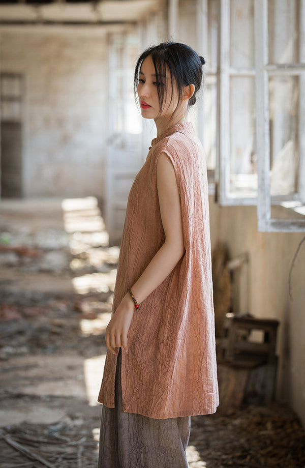 Lightweight, highly breathable, and naturally textured Chinese Style Shirt