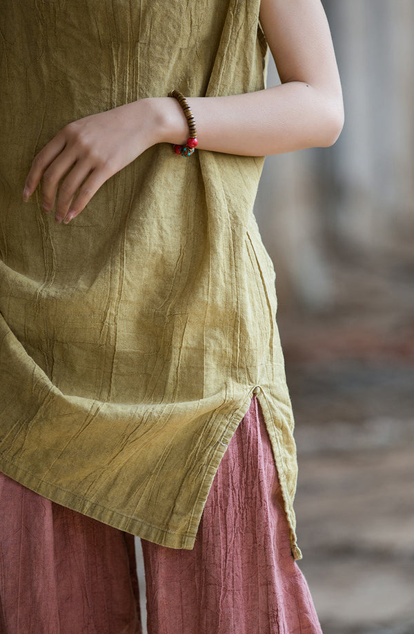 Lightweight, highly breathable, and naturally textured Chinese Style Shirt