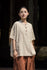 ZenBloom Linen-Blend Mandarin Collar Top – Modern Chinese Style Short-Sleeve T-Shirt