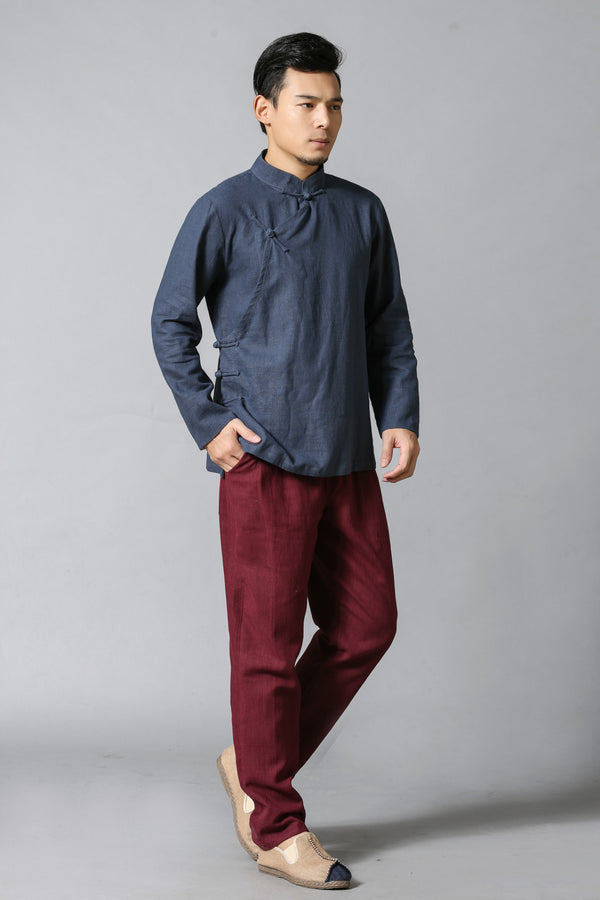 Men ZenFlow Linen Tang Shirt
