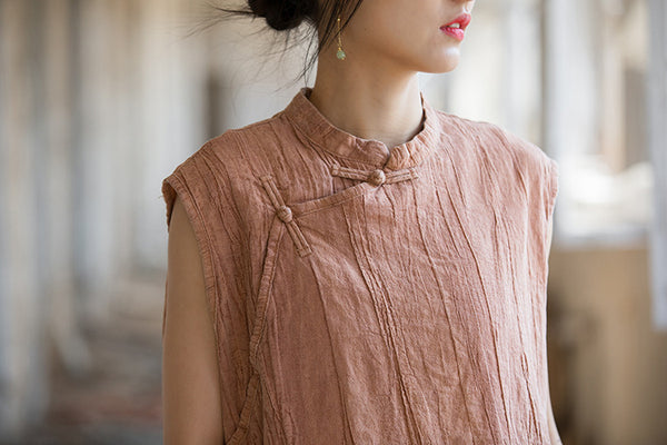 Lightweight, highly breathable, and naturally textured Chinese Style Shirt