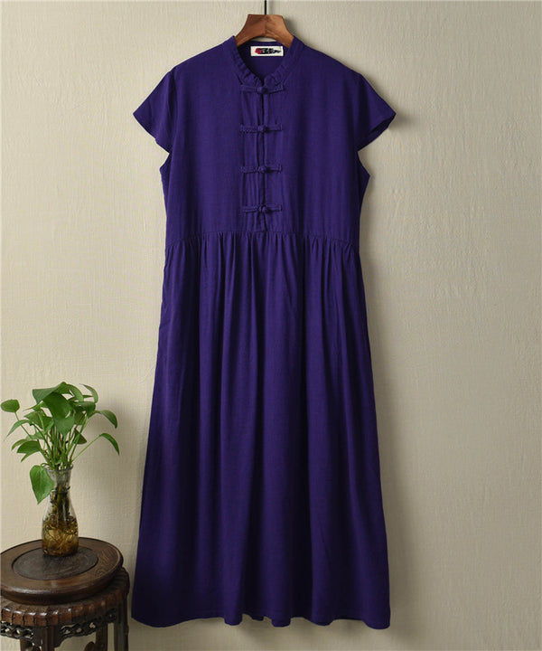 Simple Linen and Cotton Dress/ Ankle Length Dress/ Maternity dress/ Casual dress/ Tent Dress