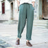 Women Simple Casual Style Light Linen and Cotton Pants