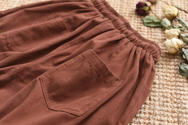 Women Retro Linen and Cotton Harem Pants