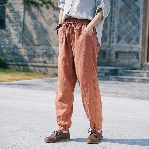 Women Linen and Cotton Casual Pants